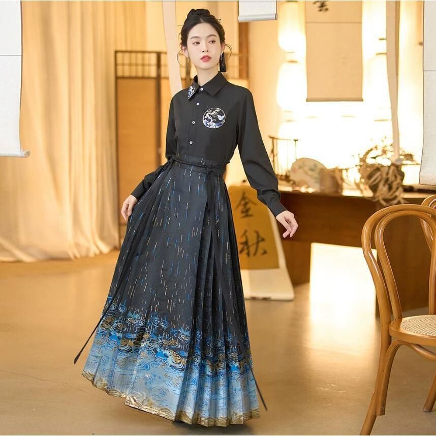 低価格！ カップルマミアンスカート漢服 チャイナブラウス メンズ レディース男女兼用漢服 刺繍 普段着 イベント ハロウィン クリスマスコスプ