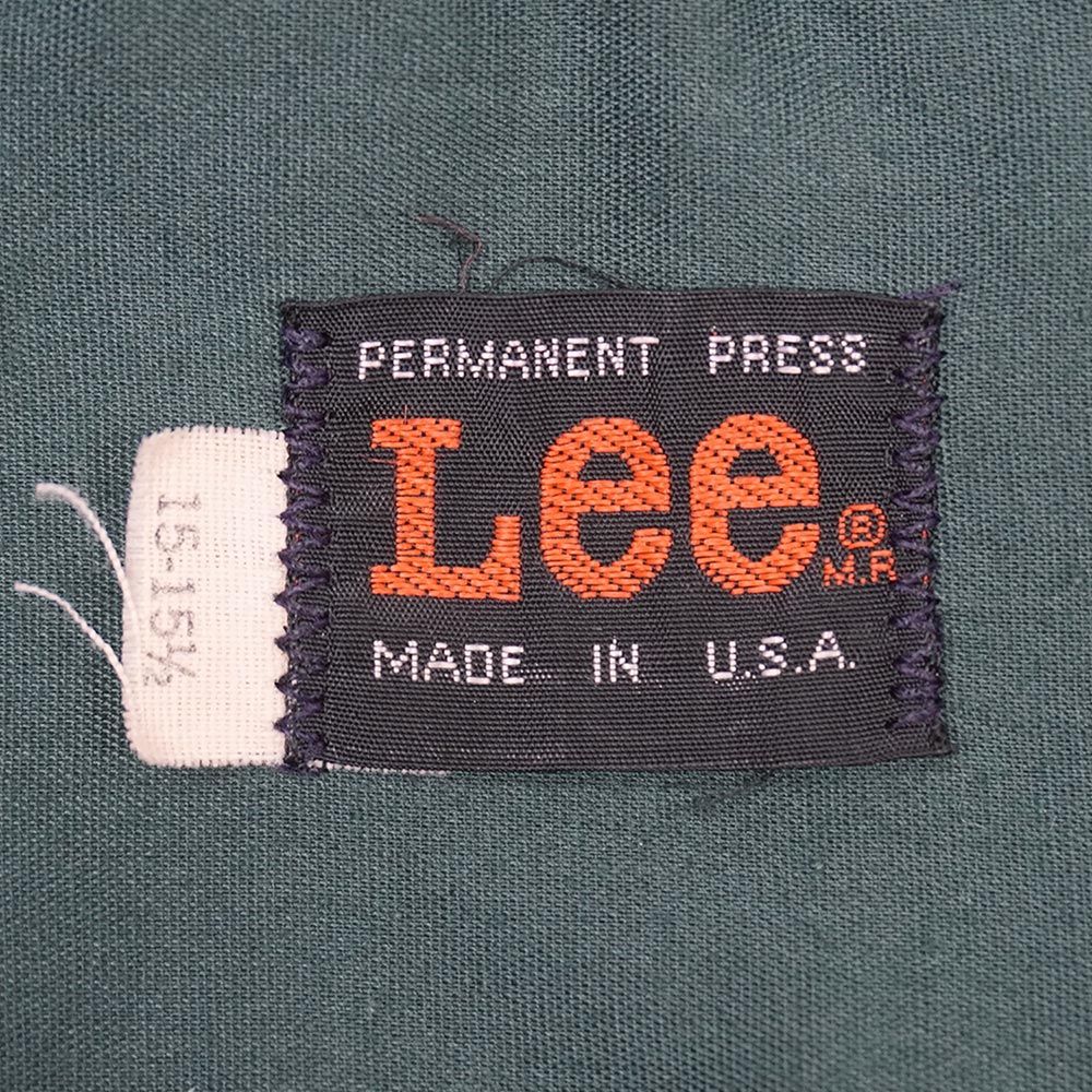 70s ヴィンテージ lee 半袖ワークシャツ チェーンステッチ 刺繍 アメ車 70s ヴィンテージ lee 半袖ワークシャツ チェーンステッチ 刺繍