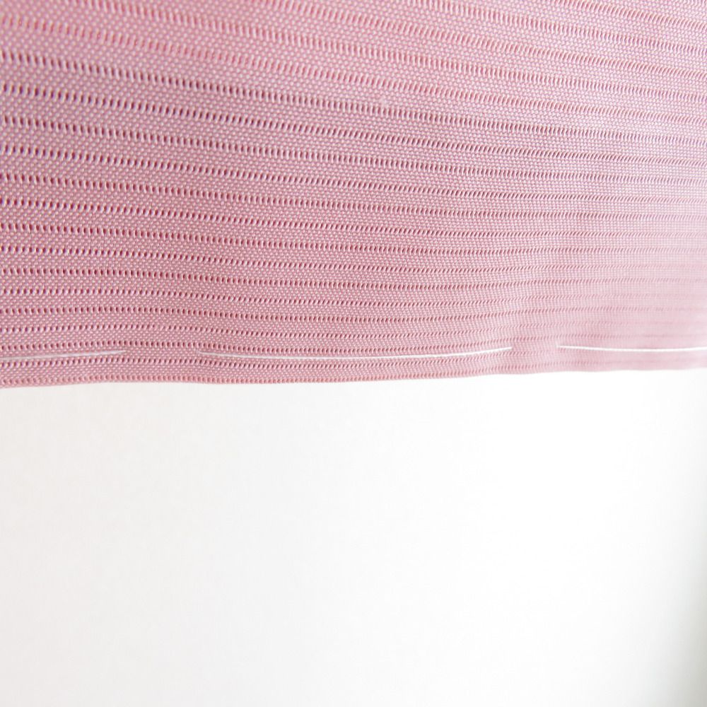 夏着物 単衣 絽 バチ衿 正絹 色無地 ピンク色 一つ紋入り 夏用 仕立て上がり 身丈152cm 美品夏着物