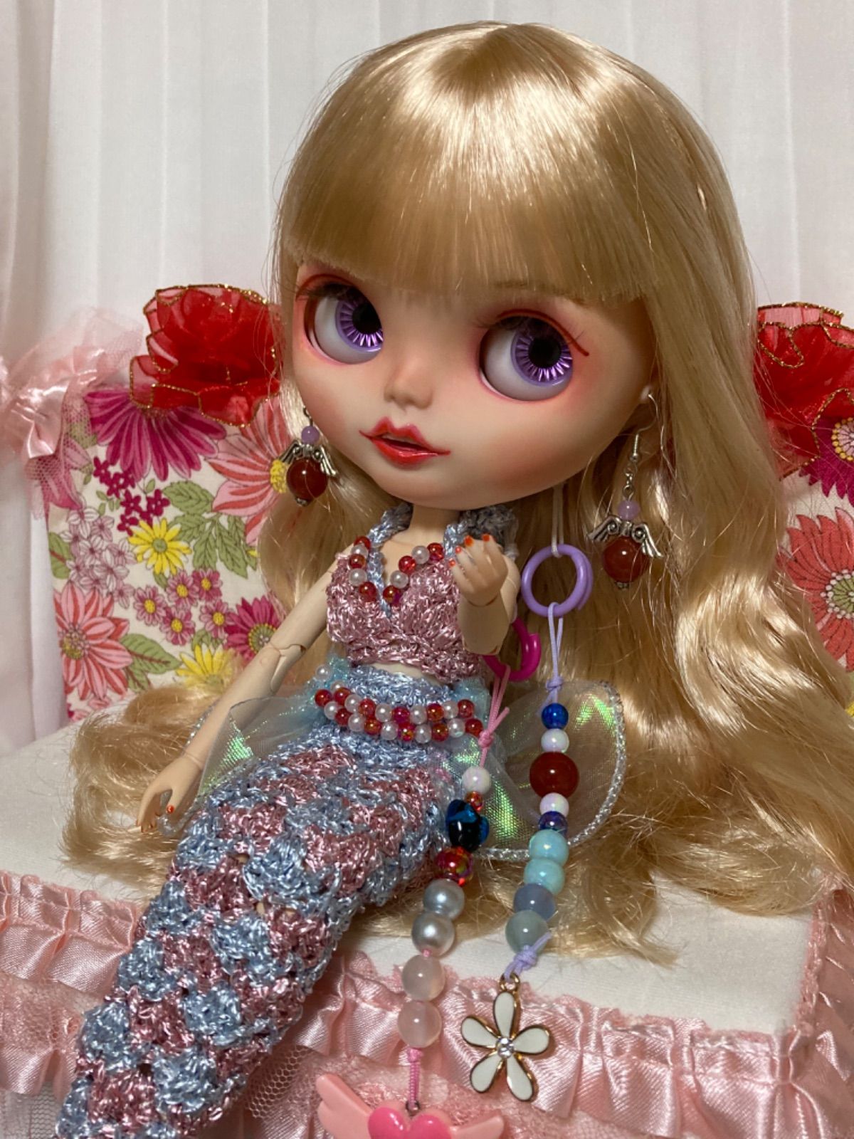 ❣️ふわりんカスタムブライスオビツ22 白肌S胸 可動ボディに変更済み  