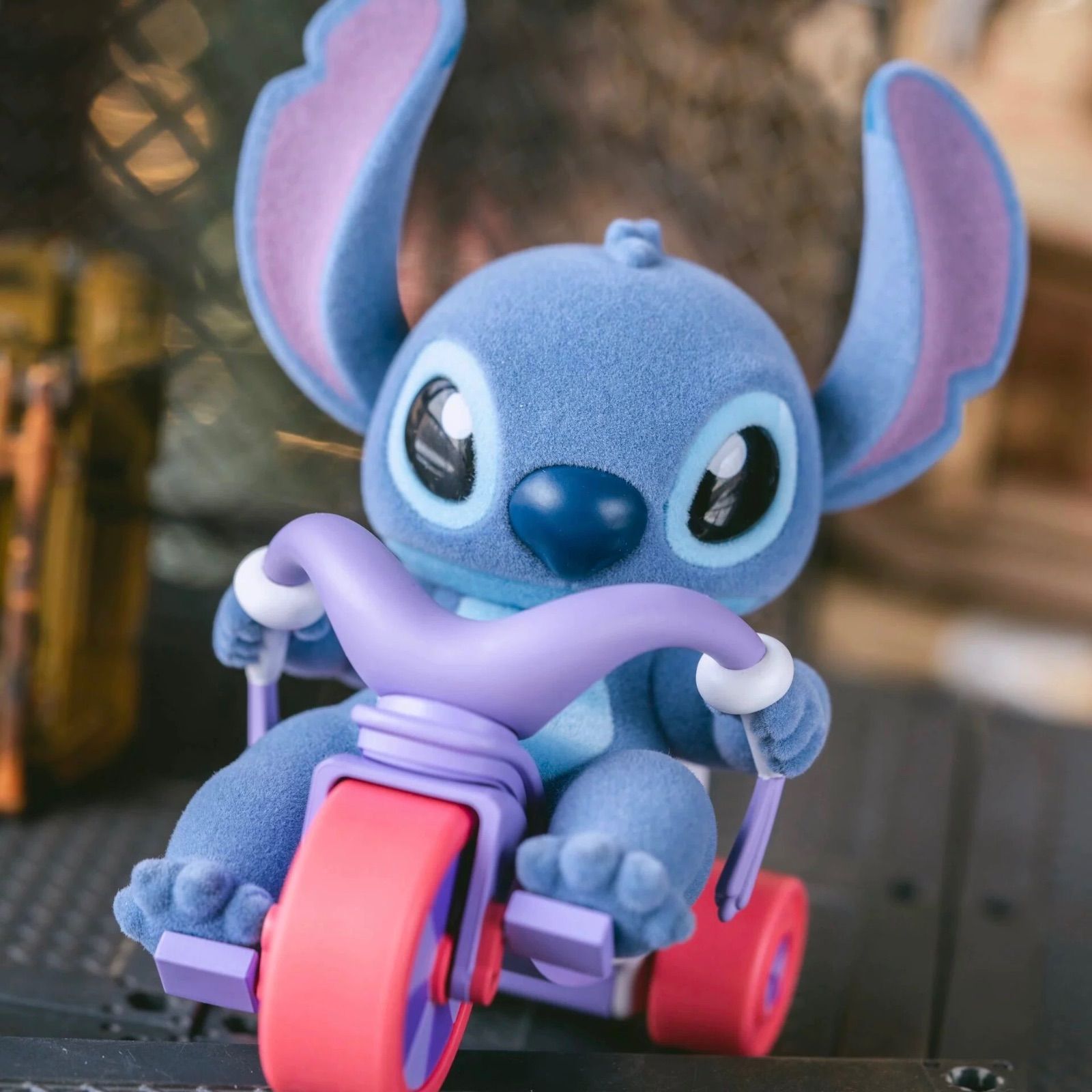 ｜シークレット Disney x 52TOYS メイソウ Stitch スティッチ 怪可爱” とてもかわいい ” 中国 ブラインドボックス 置物 モデル 星际车手｜モコモコ｜ふわふわ｜触って感じる blue 1点