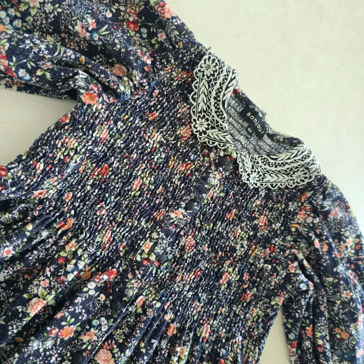 bonjour diary 22aw チュニックブラウス 6Y ボンジュールダイアリー ブラウスドレス 6y bonjour diary 22aw