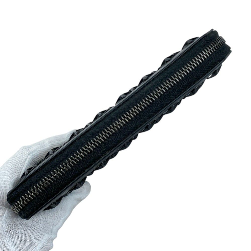 □新同□ ジミーチュウ 長財布 ラウンド サイフ ウォレット スタッズ  