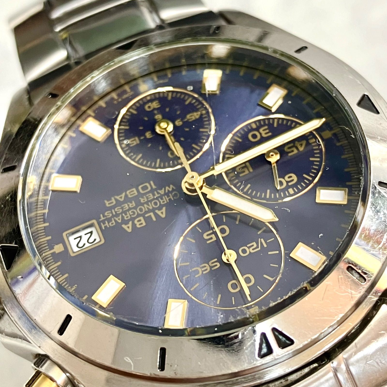 SEIKO⭐️セイコーアルバ】 クロノグラフ クオーツ 24.10.02電池交換 