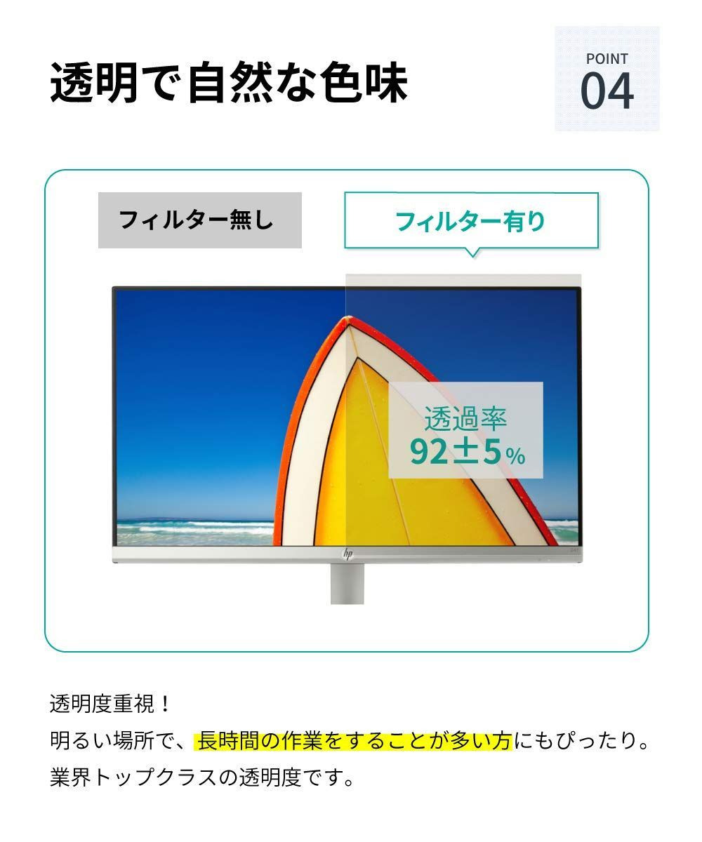 【在庫処分】23.8インチ/24インチ ブルーライトカット フィルター 液晶 汎用 モニター スクリーン アクリル 保護 パネル フィルム LOE(ロエ) ゲームモニター テレビ ガード 据え置き型 (グレア)