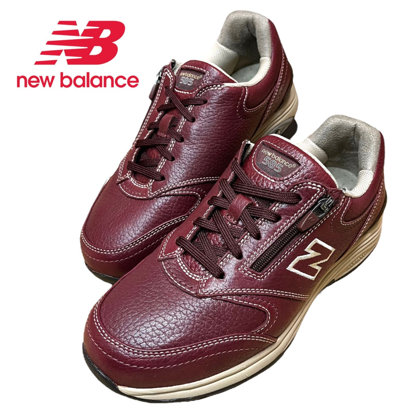 極美品】newbalance ニューバランス ww585 BB 4E 幅広め 防水性 通気性 防滑性 クッション性 チャック ジッパー レディース  スニーカー ウォーキング メルカリ