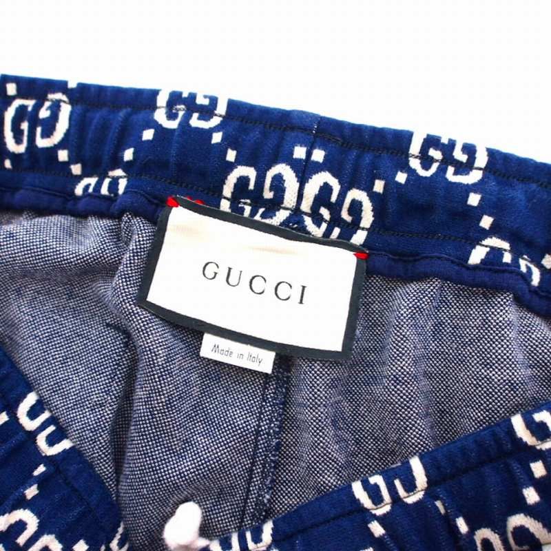 グッチ GUCCI GG総柄 ショートパンツ ショーツ XS ネイビー 紺