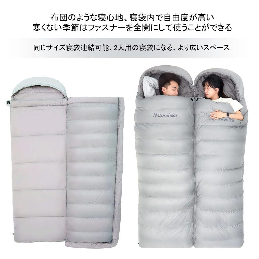 Naturehike シュラフ グレー RM80-M NY22YD003 0120231124100335