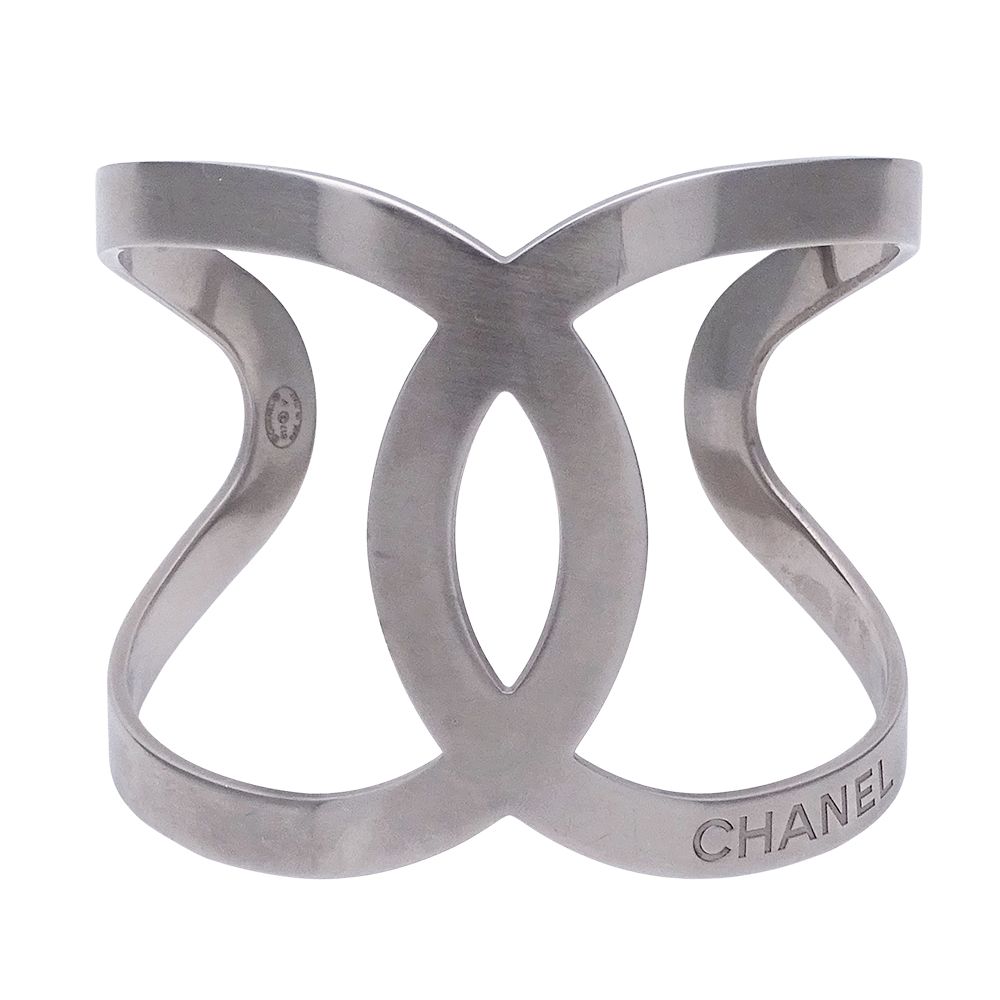 シャネル CHANEL バングル レディース ブランド シルバー ココマーク オープン 大ぶり 大きめ おしゃれ