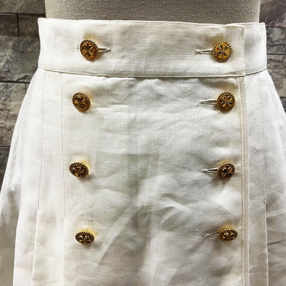 シャネル CHANEL プリーツスカート ホワイト 膝丈 - メルカリ 