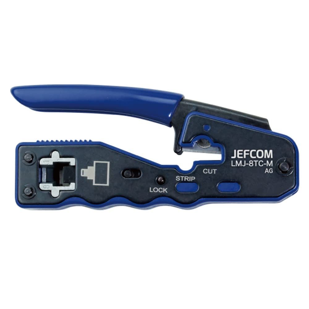 ジェフコム Jefcom モジュラー圧着工具 貫通タイプ LMJ-8TC-M
