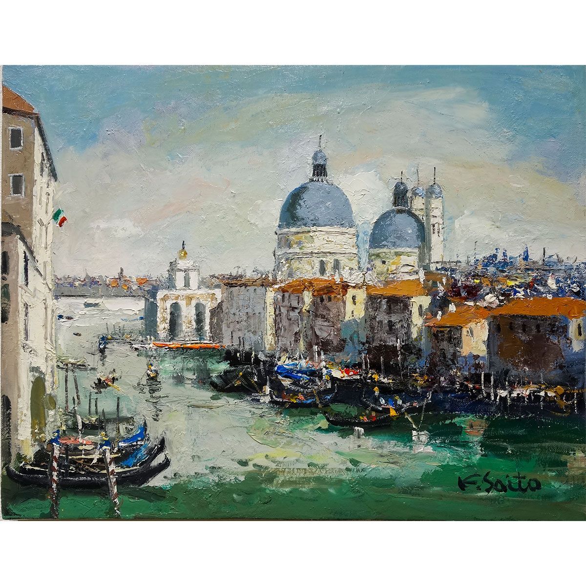 イタリアベネチア風景写真 額入り