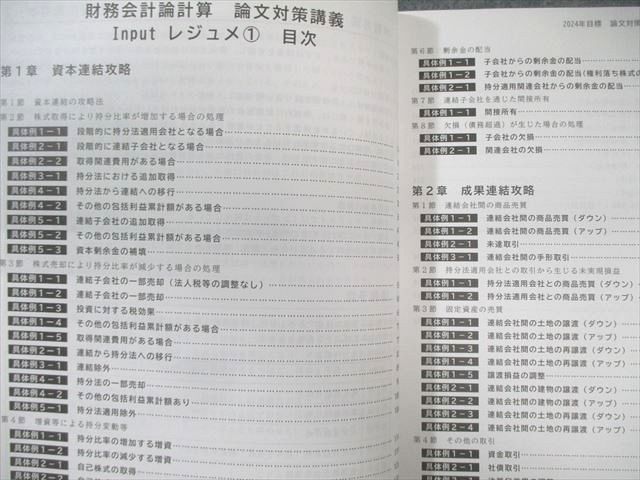 CPA会計学院 公認会計士 財務会計論 計算 論文対策講義 インプットレジュメなど 2024年合格目標 未使用品 計4冊 052M4D CPA会計学院 財務会計論 短答対策講義 髙野レジュメ 問題集