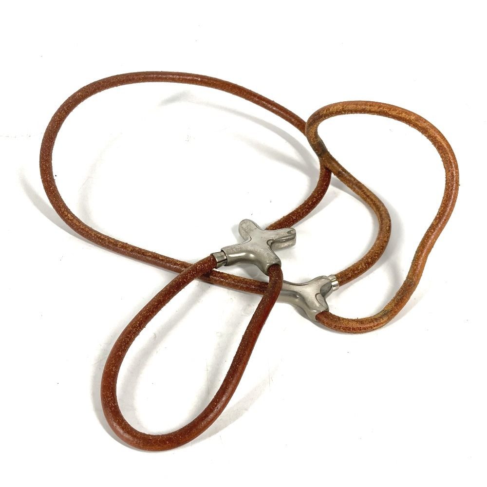 HERMES エルメス リード ペット用 ヘラクリード レザー ブラウン