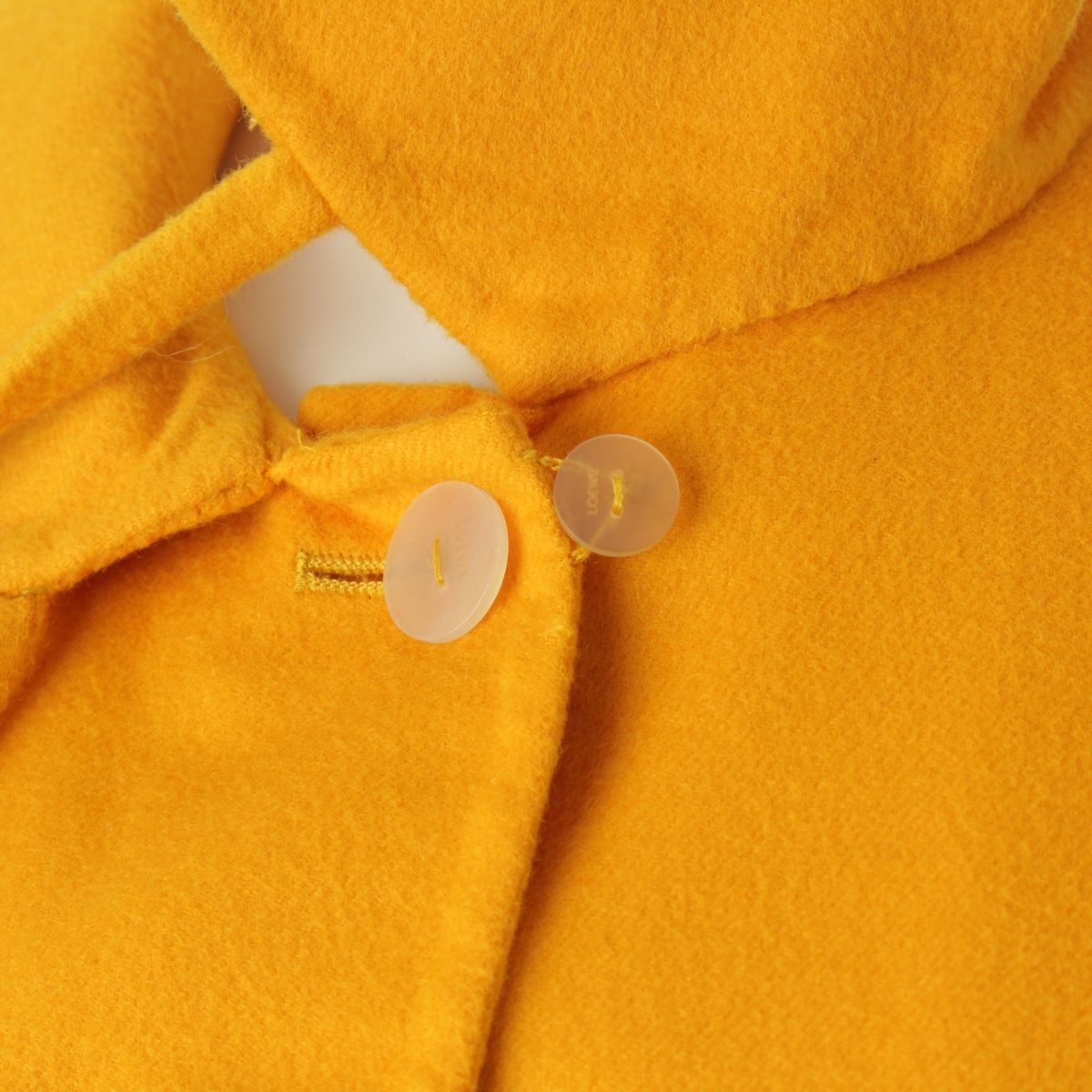 ロエベ カシミヤ ダブルフェイス コード リボン ロング コート ビッグ  