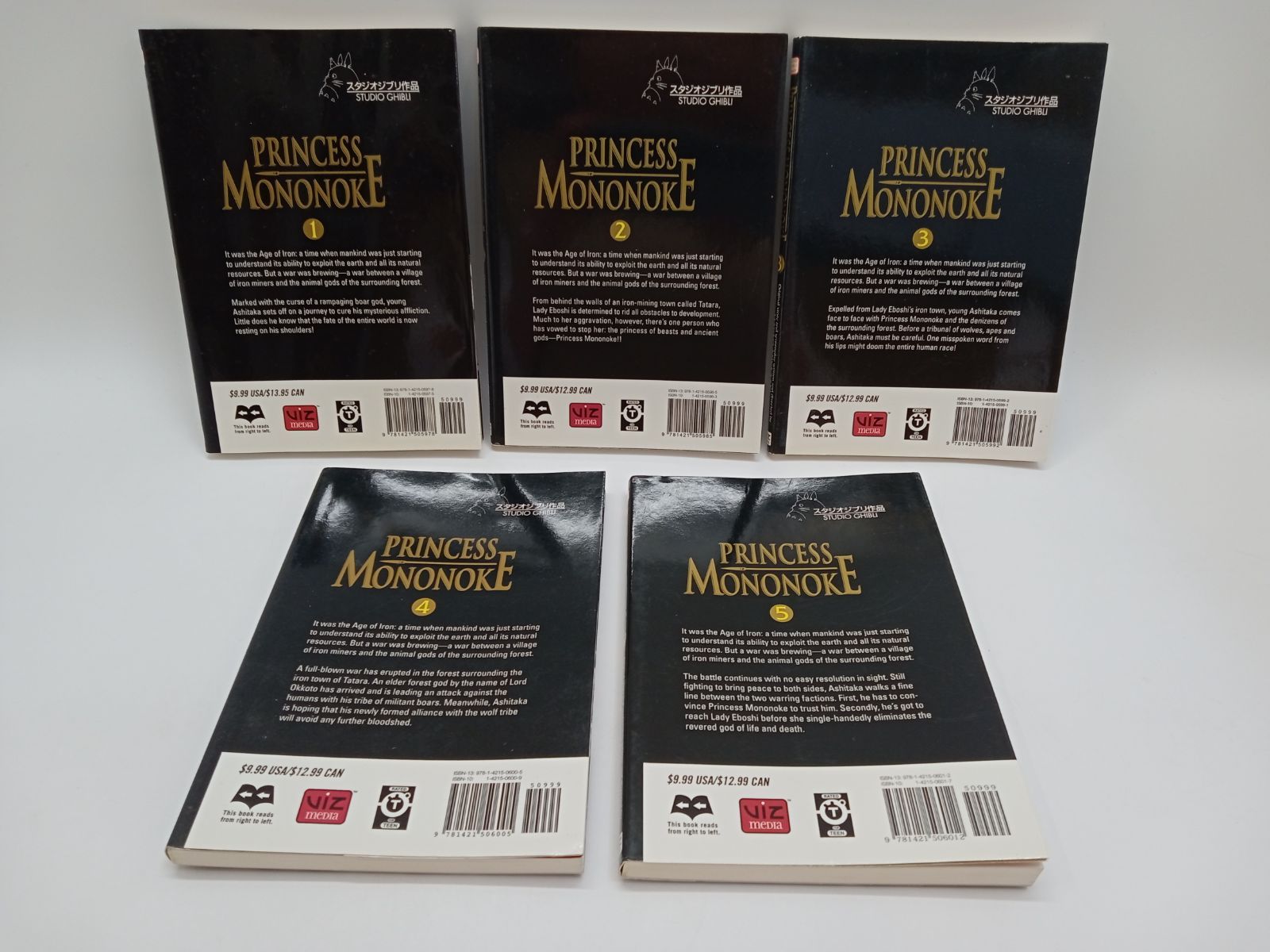 全巻】フィルムコミック もののけ姫（英訳） Vol. 1～Vol.5 宮崎駿