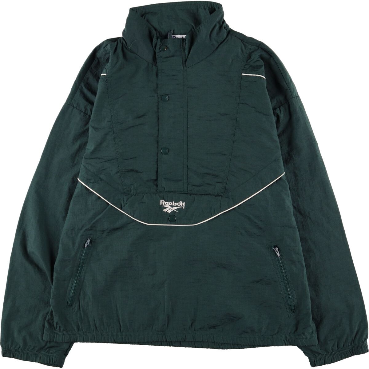 古着 90年代 リーボック Reebok ハーフジップ ナイロンプルオーバー 