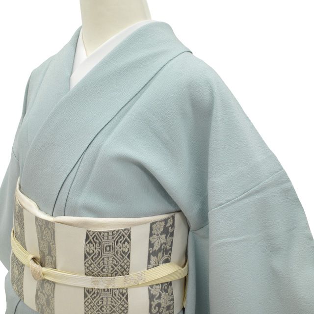 洗える着物　単衣　色無地　英　155㎝　化繊　ポリ　2506-22 美品 洗える着物 色無地 着物 単衣 単衣着物 色無地プレタ 仕立て