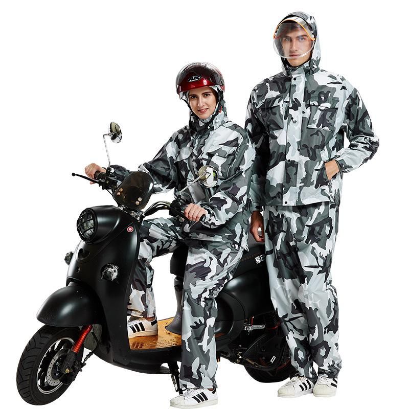 レインウェア 上下 雨具 カッパ メンズ 迷彩 雨合羽 通勤 通学 レインスーツ 自転車 バイク 軽量 登山 作業用 防災 アウトドア おしゃれ min