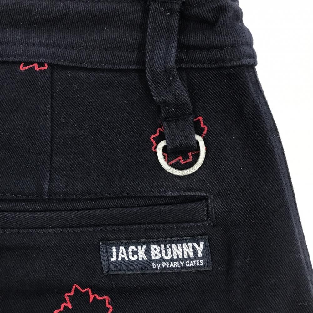 ジャックバニー パンツ ネイビー×レッド メイプルリーフ柄 秋冬