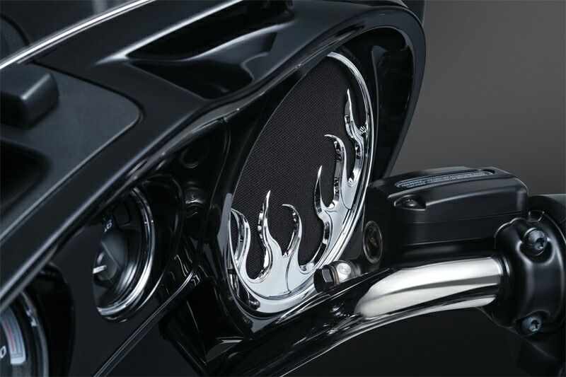 スピーカーグリル FLAME 2014〜25年FLHT FLHX