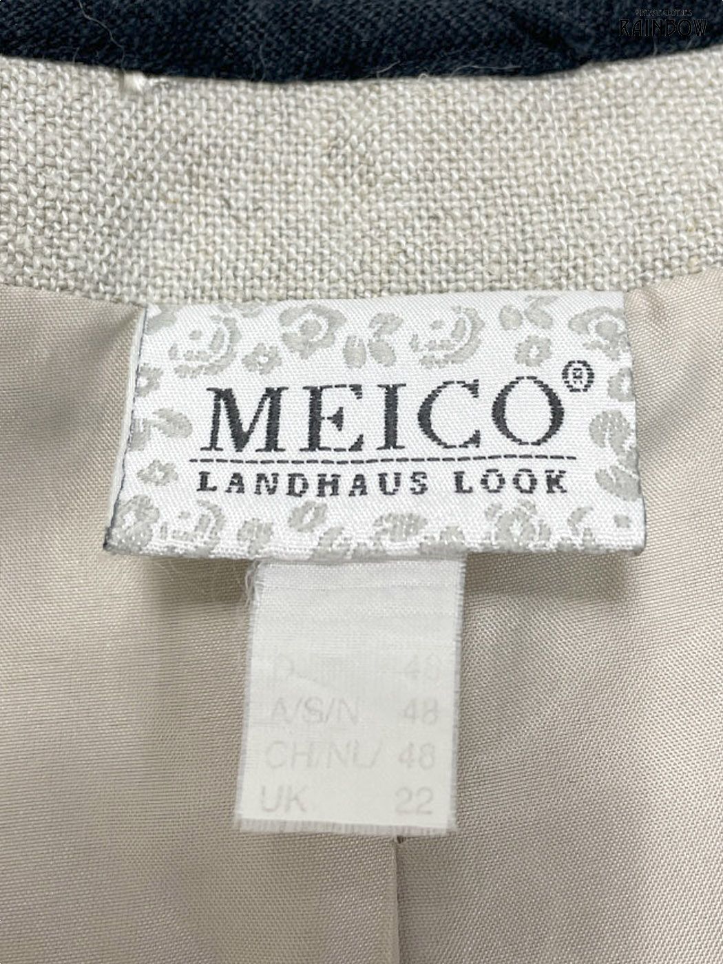  古着 MEICO 前開き 無地 リネン 長袖 アウター ライトジャケット ベージュ ttu 2510059 その他 トップス