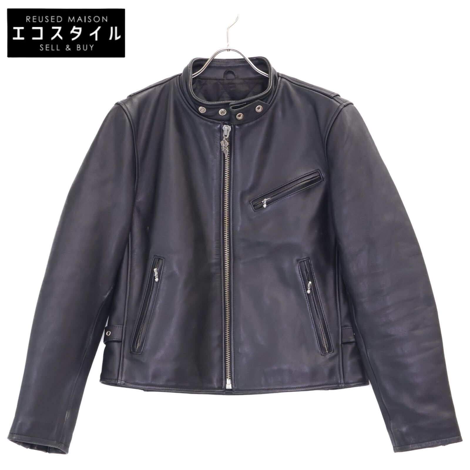 HARLEY-DAVIDSON ハーレーダビッドソン 3099182 ブラック 牛革 シングル ライダースジャケット XL