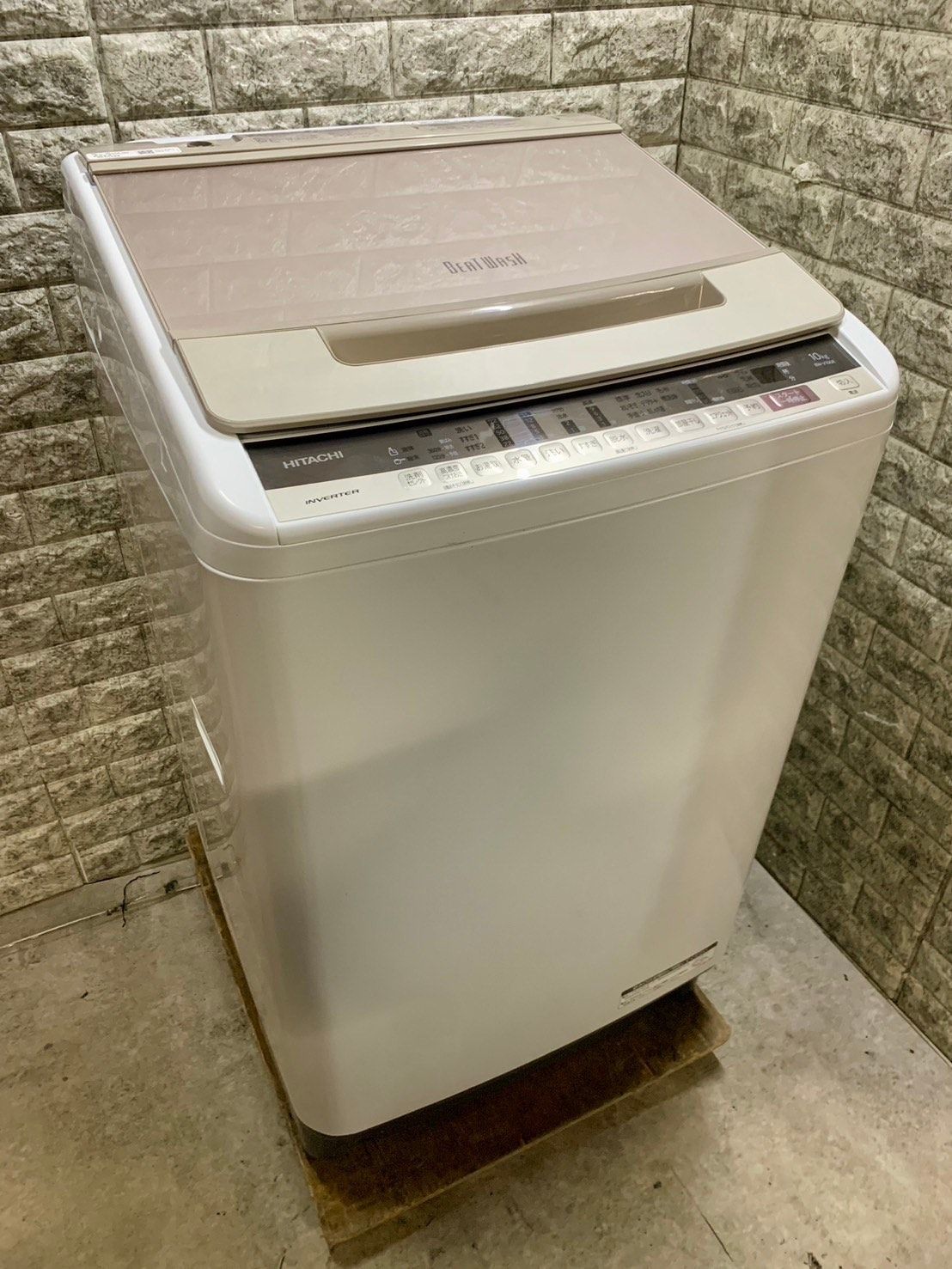 大阪送料無料★3か月保障付★洗濯機★2020年★BW-V100E★IS-1114 大阪送料無料☆3か月保障付き☆洗濯機☆2020年☆日立☆10kg☆BW-V100E