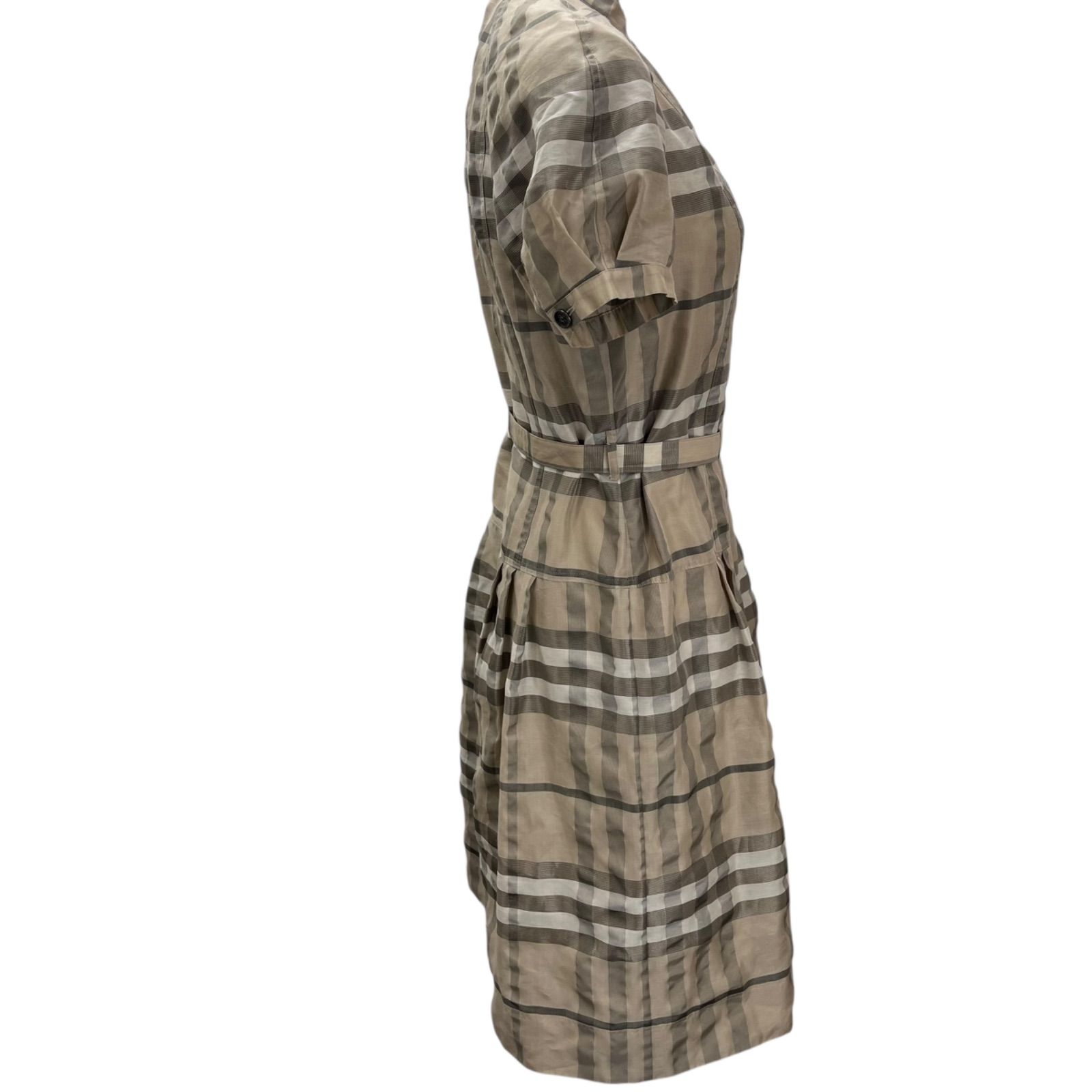 新品未使用タグ付き　バーバリーロンドン　ビッグチェック　シルク　ワンピース 美品 バーバリー ロンドン BURBERRY LONDON チェック柄 シルク混