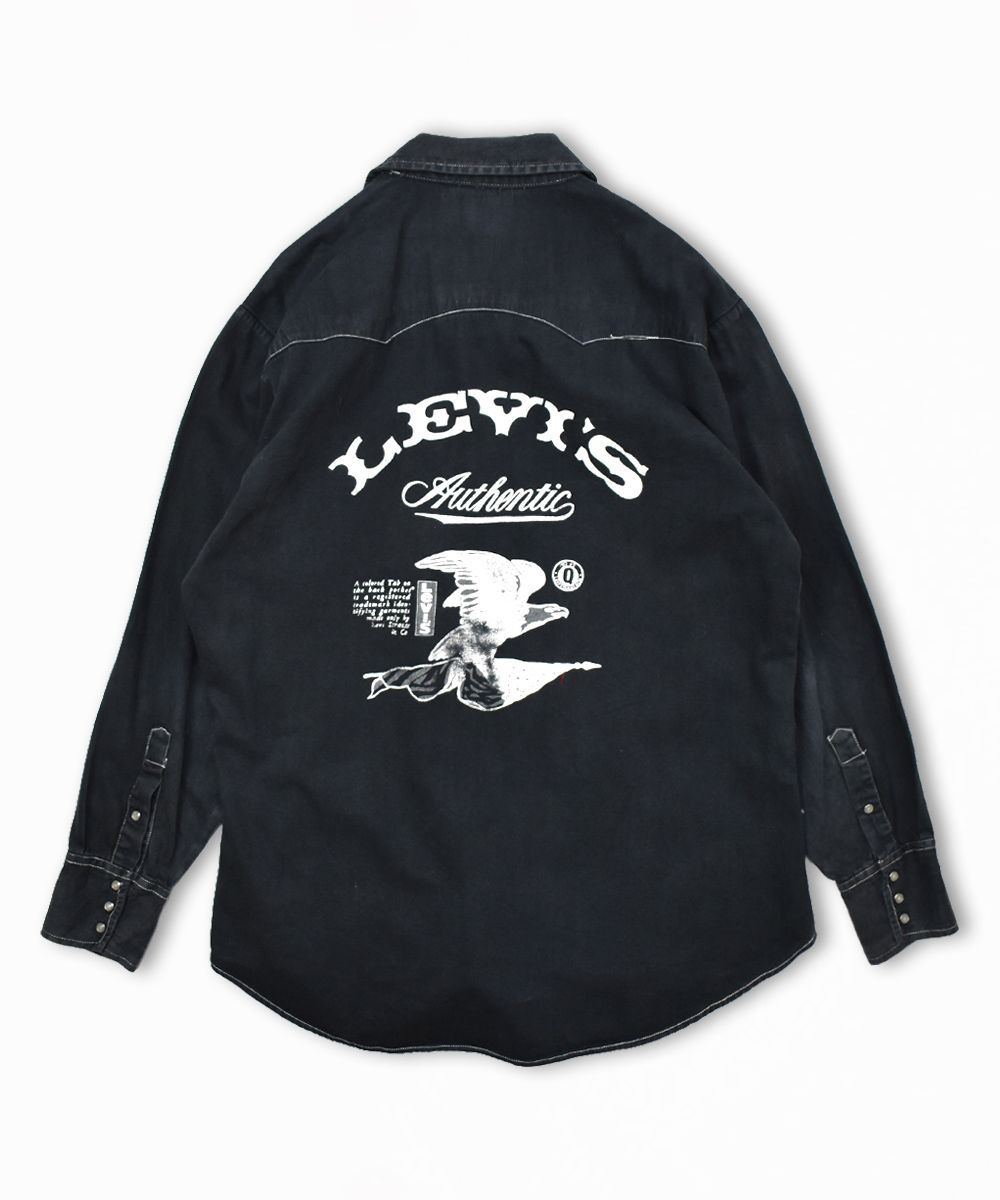 80's Levi's リーバイス バックプリント ウエスタンシャツ M