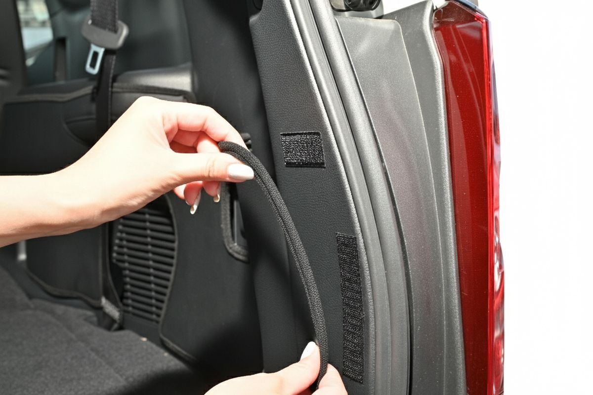 ランドクルーザー 250 ランクル 7人乗り ラゲッジ サイドカバー ブラックレザー 保護 汚れ防止 マジックテープ取付 PVC LC250 ラゲージ FFCRYSTALESIA_COM