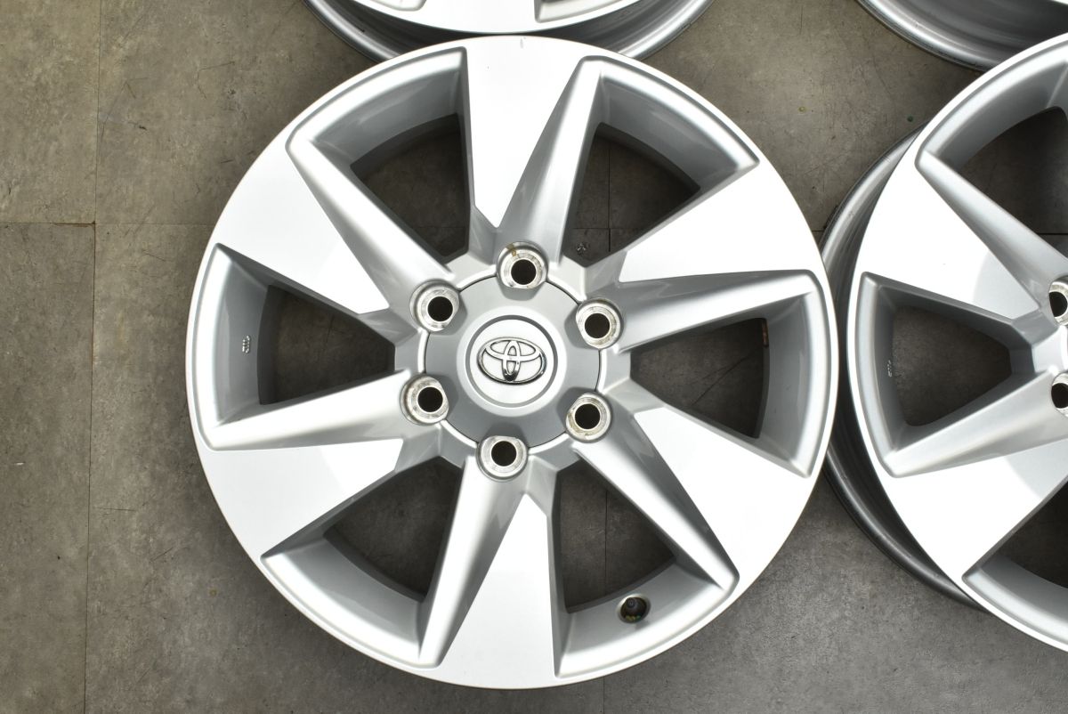 良好品 トヨタ 150 ランドクルーザープラド 後期 純正 17in 7.5J 25 139.7 4本セット ハイラックス ハイエース レジアスエース 流用 FFCRYSTALESIA_COM