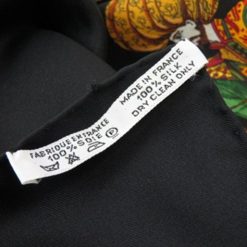 美品 エルメス カレ90 Au FIL de la SOIE 絹糸の赴くままに スカーフ シルク レディース HERMES 【222-05883】