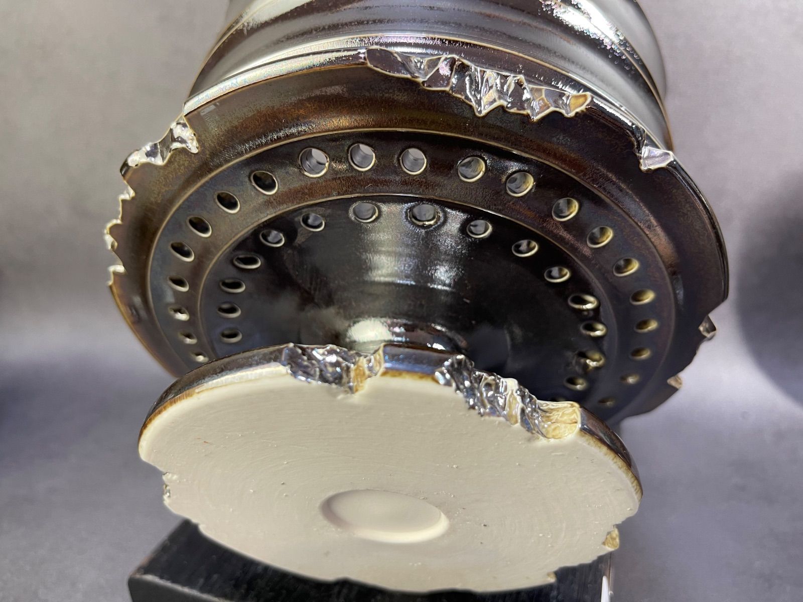 リ041 HAND Made 植木鉢 陶器検 アガベ パキプス 姫巌竜 帝釈天 黒火焔 factory SRL カタチ製作所 グラキリス 塊根植物 亀甲竜 NEXPOTALLINN_EU