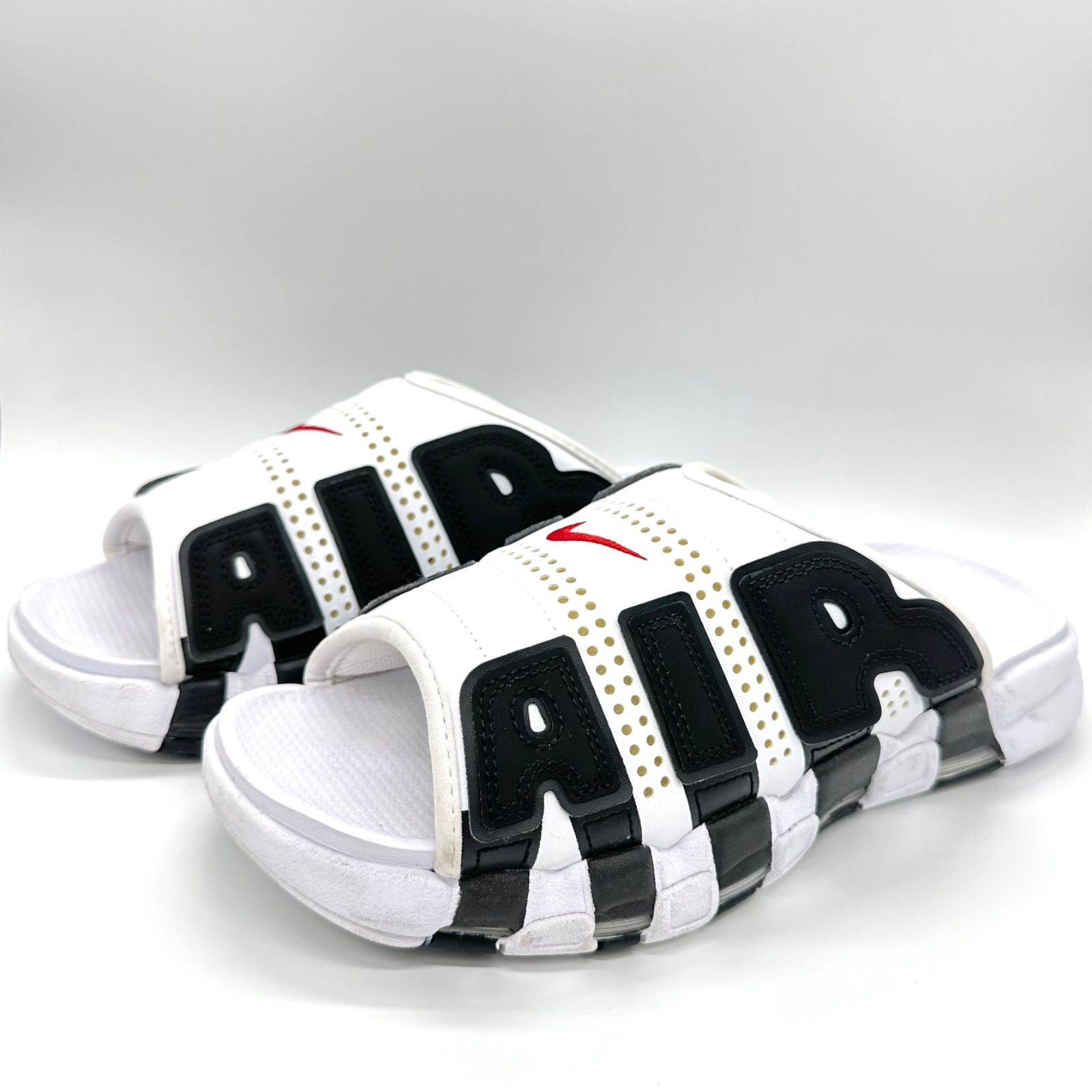 【新作からSALEアイテム等お得な商品満載】 More Air Nike Uptempo エアモア ナイキ Black and White Slide 靴