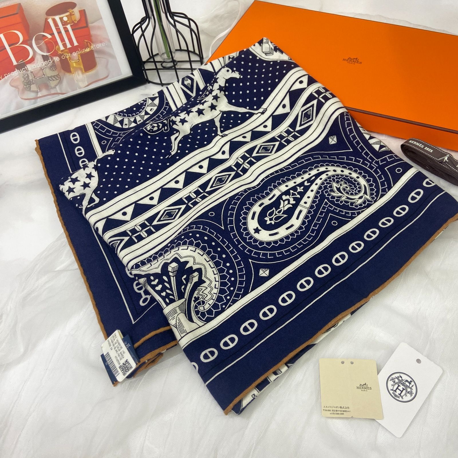 ブランド名 エルメス HERMES ストール 楽天市場】【新品】 エルメス ショール カレ ジェアン 140