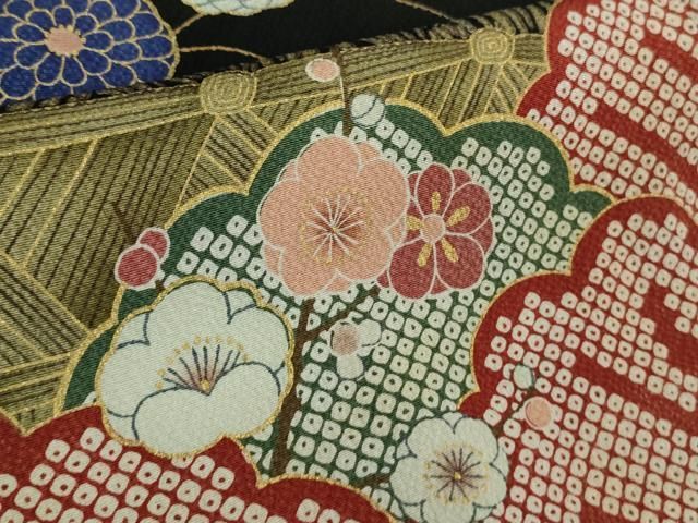 花井幸子 刺繍ジャケット 美品 平和屋着物□極上 ファッションデザイナー 花井幸子 訪問着 刺繍 梅菊