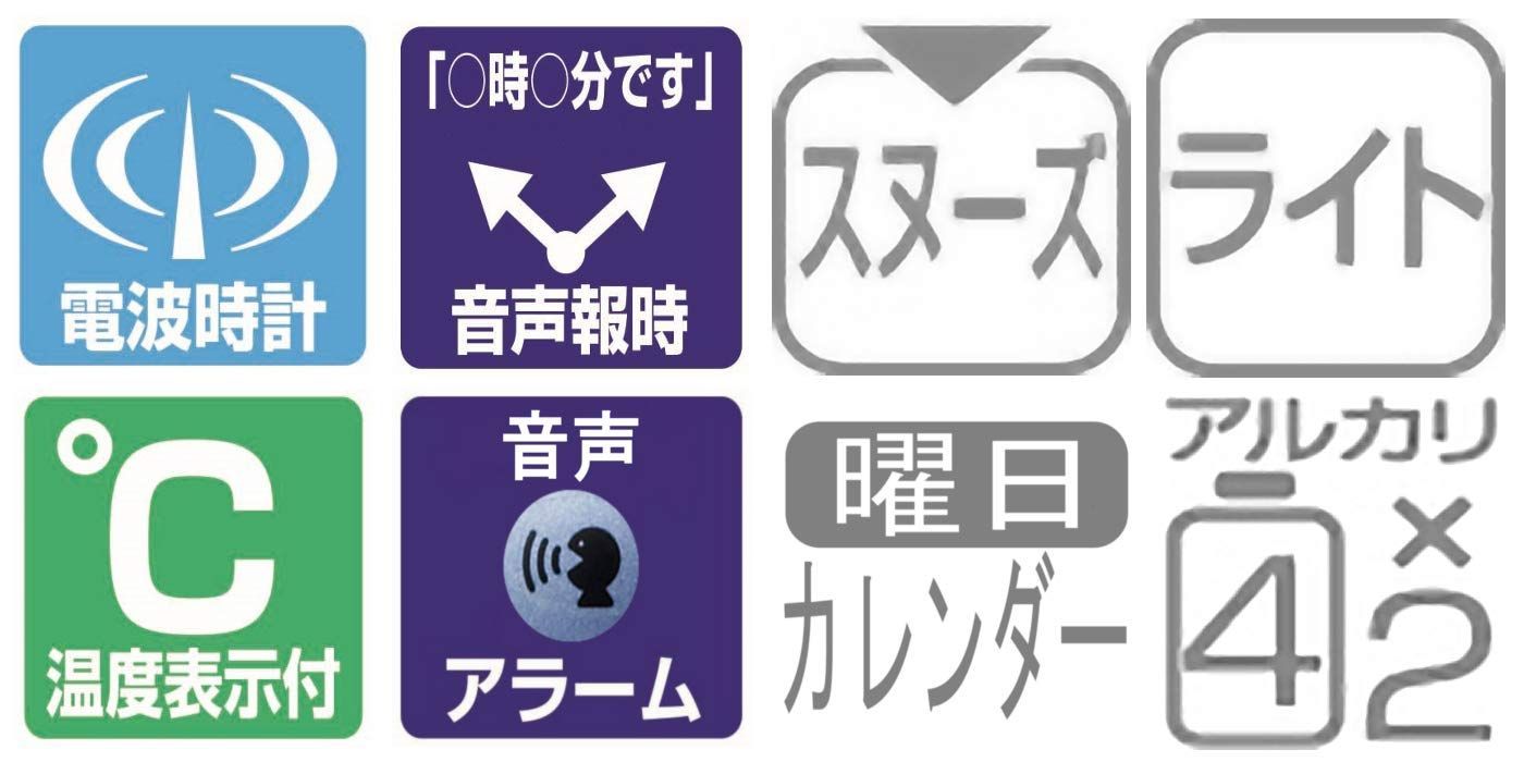 人気商品】目覚まし時計 リズム(RHYTHM) 電波時計 音声アラーム ...