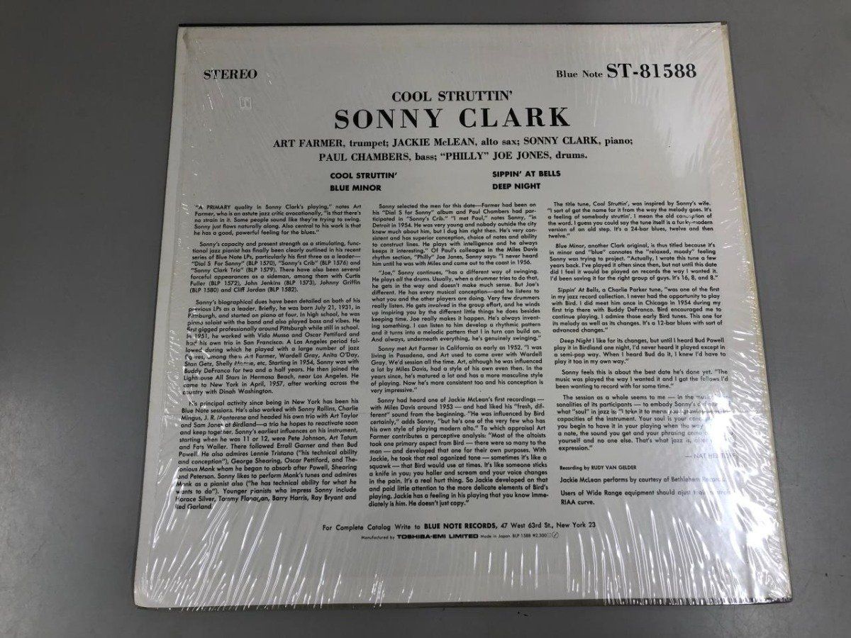 Y LPコード COOL SONNY CLARK ソニー クラーク クール ストラッティン ST 81588