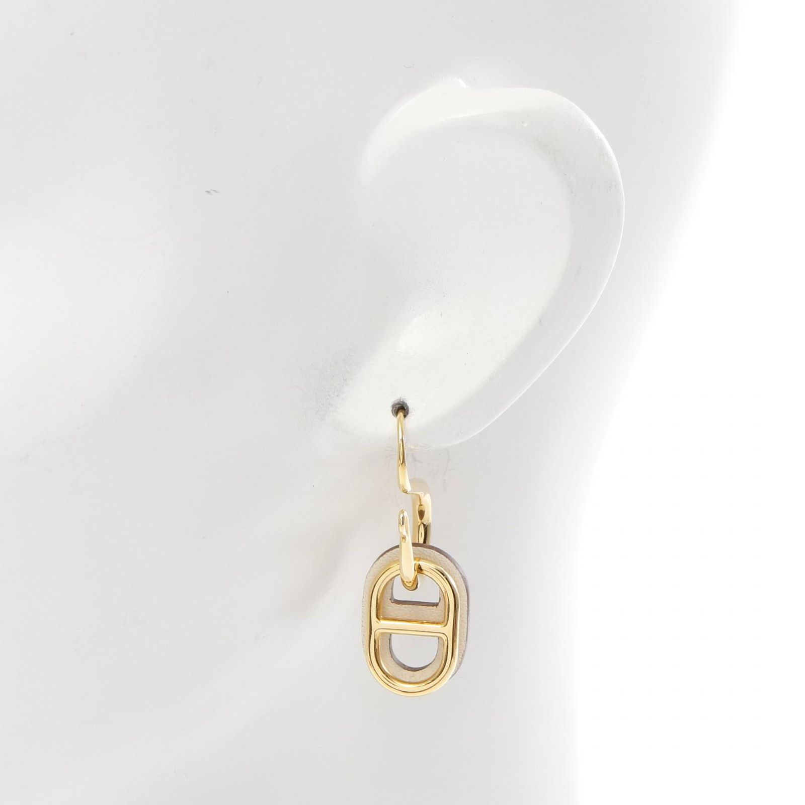 エルメス HERMES ピアス O'MAILLON オーマイヨン シェーヌダンクル