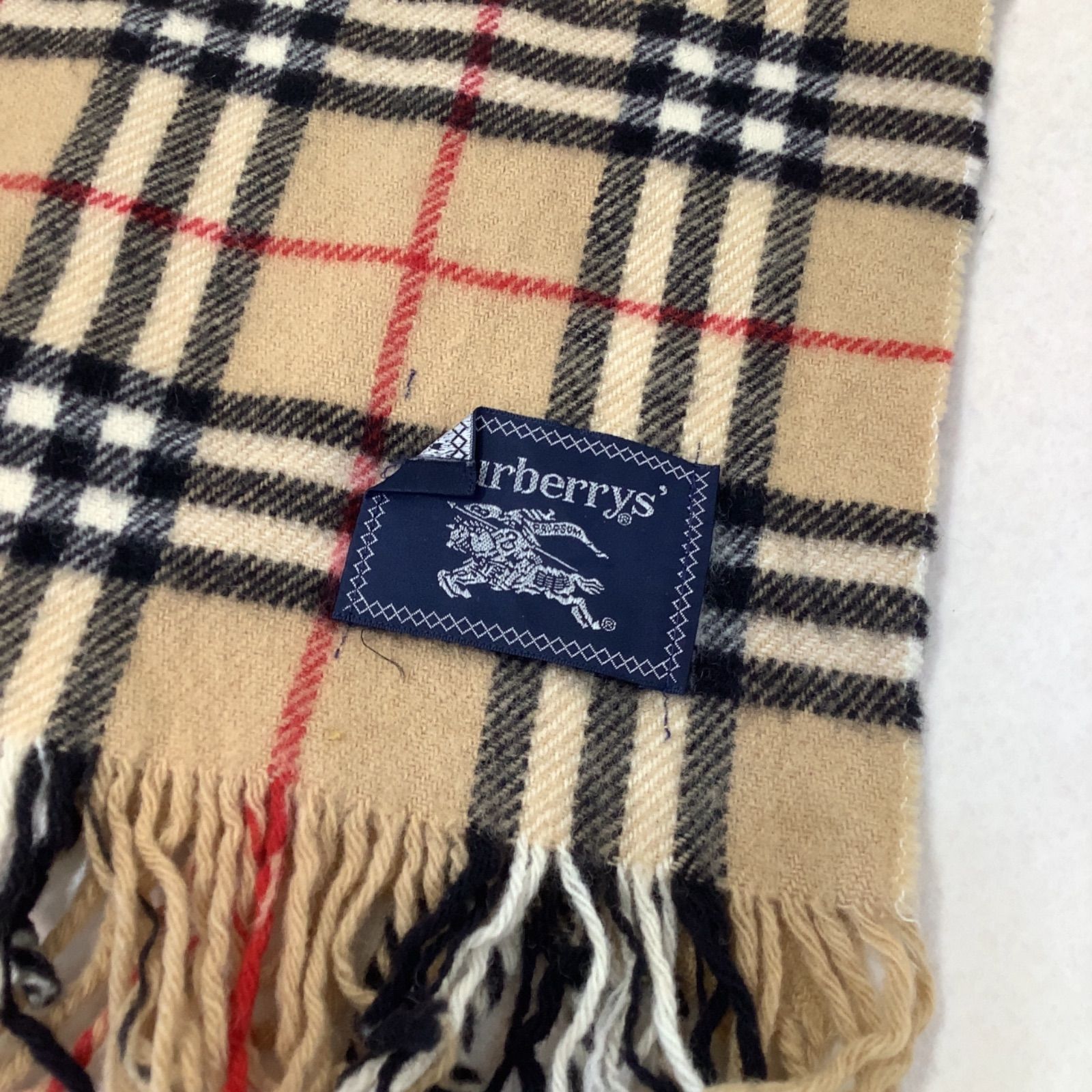 Burberry バーバリー ノバチェック ホース刺繍 ウール 大判