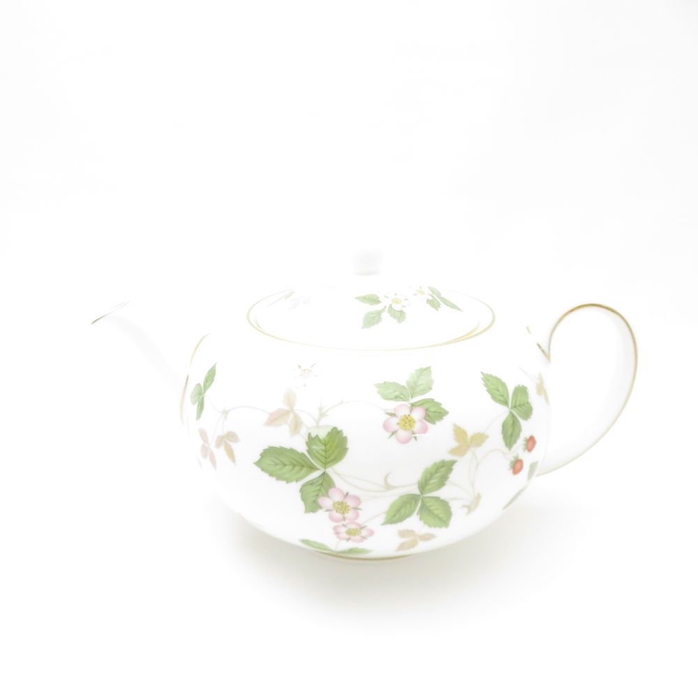 ♥ WEDGWOOD ウェッジウッド ワイルドストロベリー ティーポット Lサイズ 1200cc 茶器 旧刻印 黒壺 SC8780U2