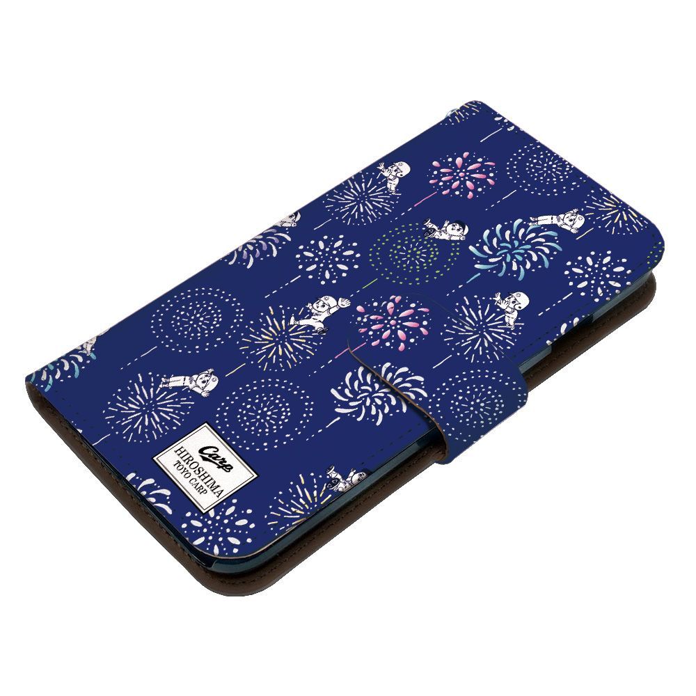 広島東洋カープ 正規品 Xperia 5 II SO-52A ケース 手帳型 スマホケース [デザイン:20.坊や花火color（nv）/マグネットハンドあり] カープ坊や グッズ エクスペリア5 マークツー xperia5 so52a