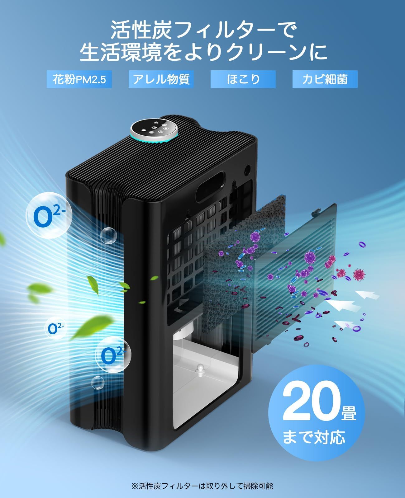 PRETYDAY 除湿機 大容量2.8L 2025新型 除湿器 小型 1200ml/日強力除湿 