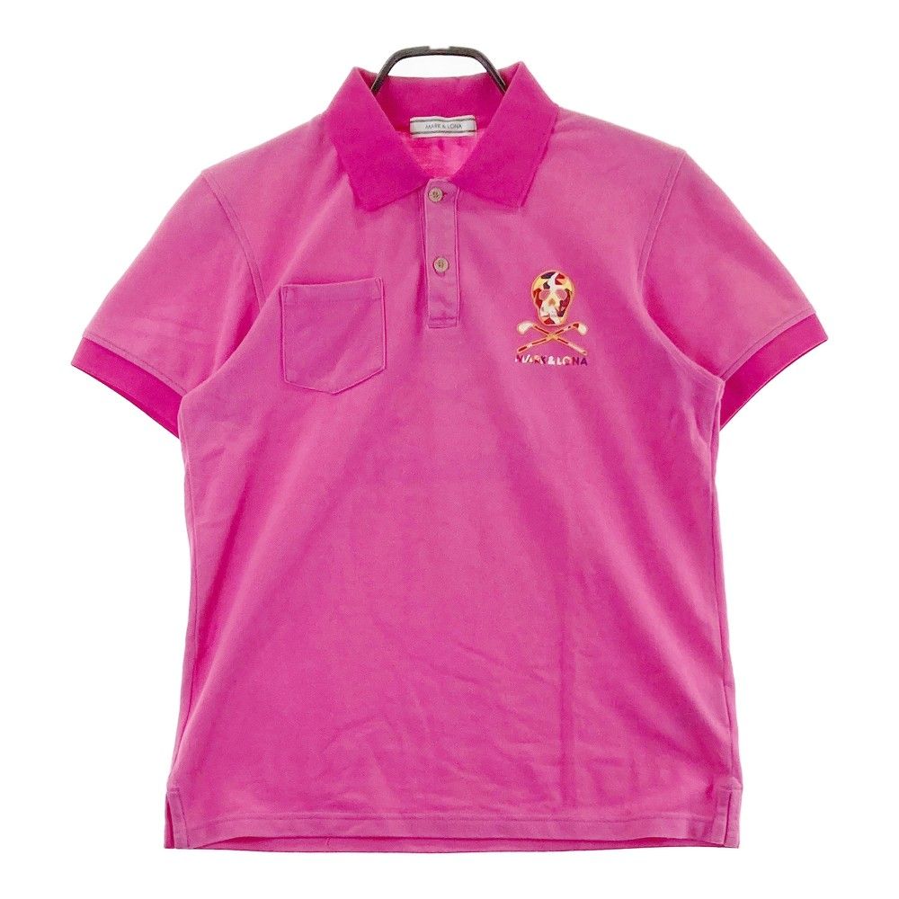サイズ：M MARK&LONA マークアンドロナ 半袖 ポロシャツ ピンク系