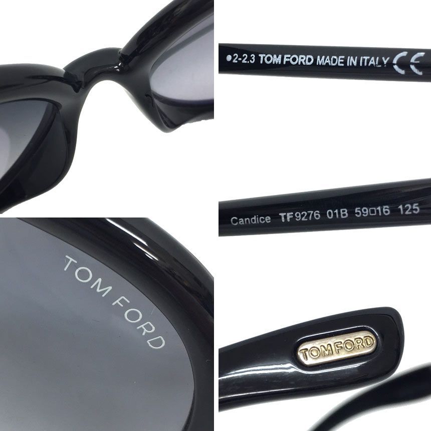 極美品✨TOM FORD TF9276 サングラス　トムフォード　レディース TOM FORD トムフォード サングラス TF9276 01B Candice オーバル