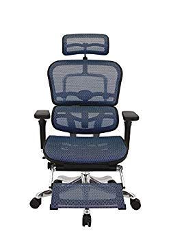 【中古】【非常に良い】Ergohuman オフィスチェア プロ ヘッドレスト付き オットマン内蔵 EHP-LPL BL(KM-15) g6bh9ry