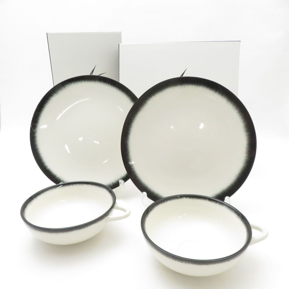 ♥ ANN DEMEULEMEESTER アンドゥムルメステール カップ 中皿 4点 セット 17cmプレート SM4636L1