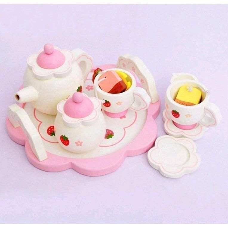 ちゃおセット おままごとセット 女の子おもちゃ お茶セット 木のおもちゃ 収納