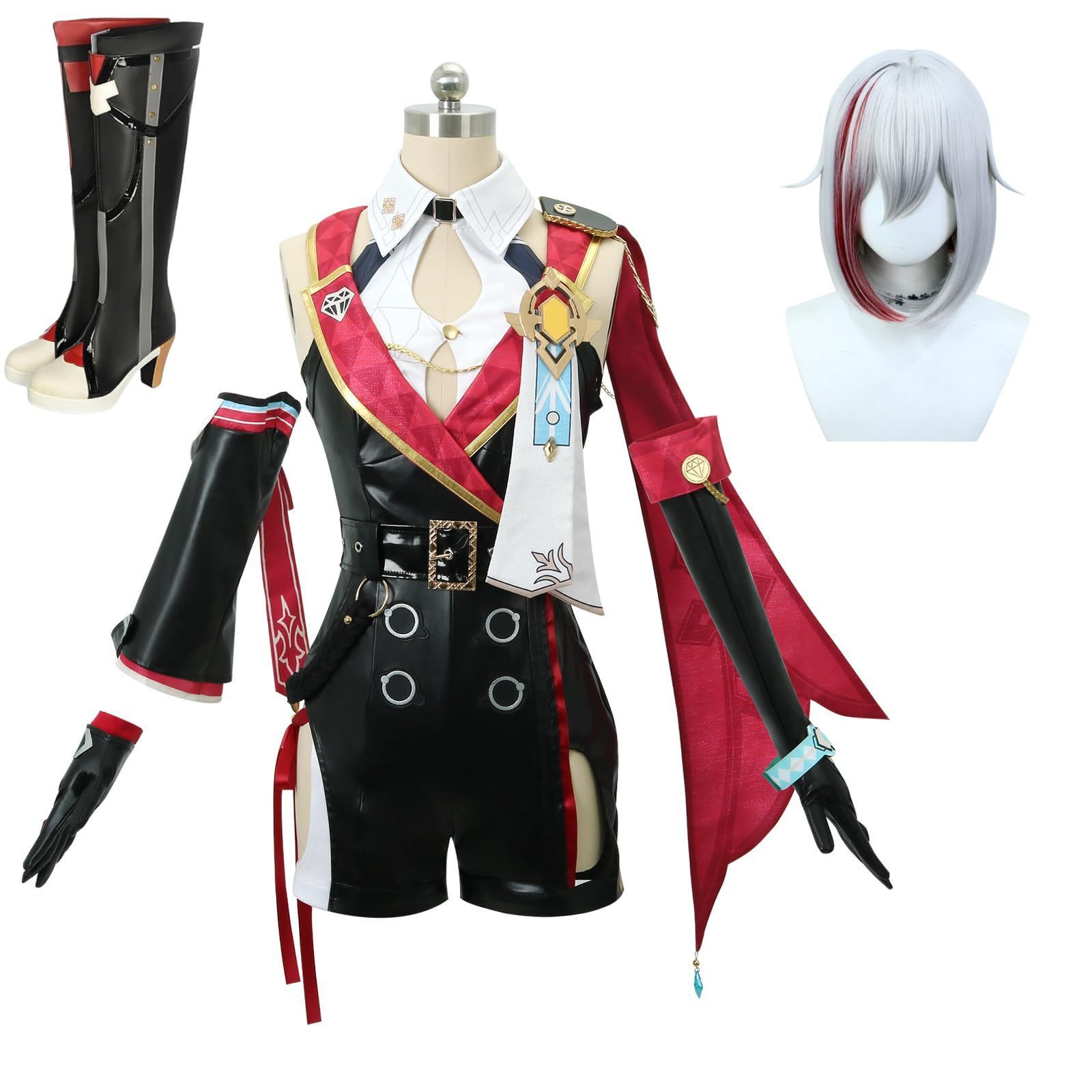 トパーズ　コスプレ　崩壊スターレイル　スタレ　衣装　靴　ウィッグ　フルセット　S Amazon.co.jp: [小さな店] トパーズ 衣装+ウィッグ+靴のカバー